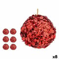 Miniatyrbillede 1 af 3: Sæt med julekugler Krist+ 79545 Rød Plastik Paillietter (8 enheder)
