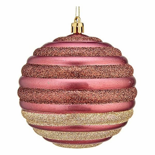 Sæt med julekugler Krist+ 00872 Pink Plastik Cirkler (6 enheder)