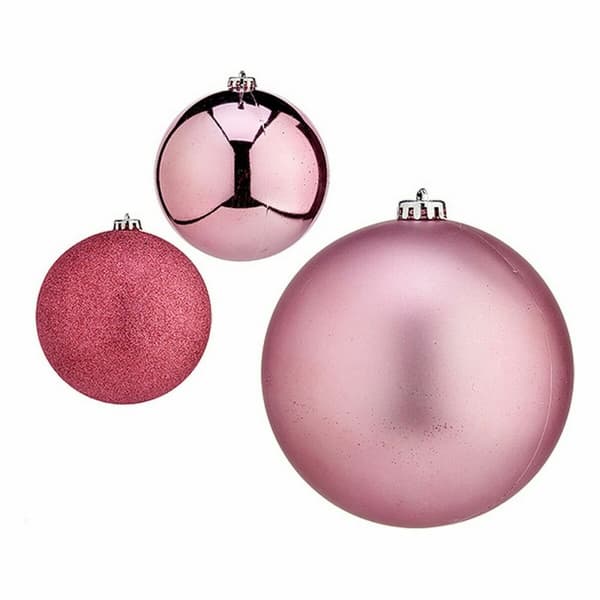 Sæt med julekugler Krist+ 00785 Pink (4 enheder)