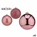 Miniatyrbillede 1 af 2: Sæt med julekugler Krist+ 00739 Pink PVC (12 enheder)
