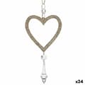 Miniatyrbillede 1 af 2: Julepynt Hjerte champagne Plastik Skinne 9 x 16 x 2 cm (24 enheder)