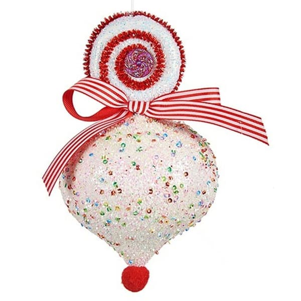 Julepynt Krist+ 64814836 Hvid Rød Tåre 11 x 17 x 11 cm (12 enheder)