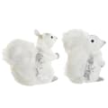 Miniatyrbillede 2 af 3: Julepynt DKD Home Decor Hvid Egern 22 x 11 x 22 cm (2 enheder)