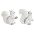 Miniatyrbillede 1 af 3: Julepynt DKD Home Decor Hvid Egern 22 x 11 x 22 cm (2 enheder)