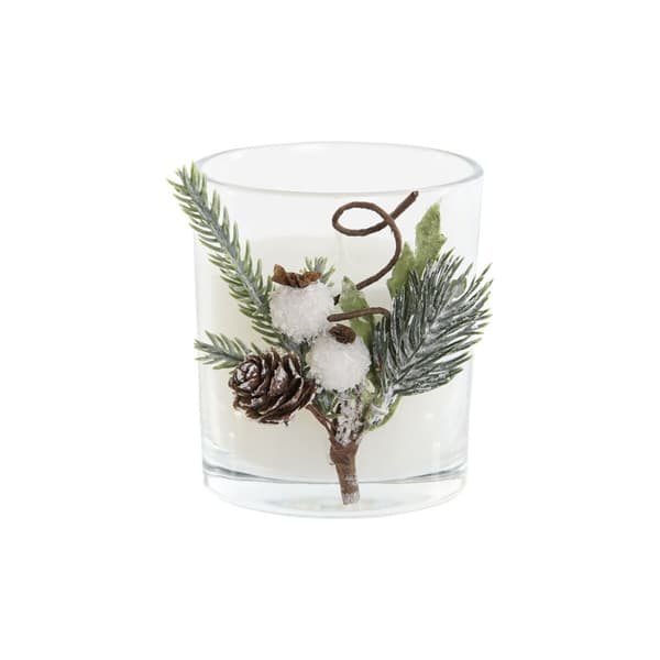 Stearinlys DKD Home Decor Hvid Jul 10,5 x 8,5 x 8,5 cm