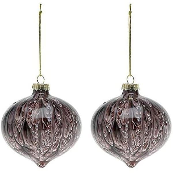 Julkulor - BIGBUY JUL - Brun - 8 cm - Glas - Förpackning av 2 stycken
