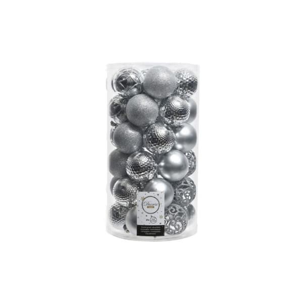 Set med 37 EDM-kulor - Julstämning - Silver - 71867