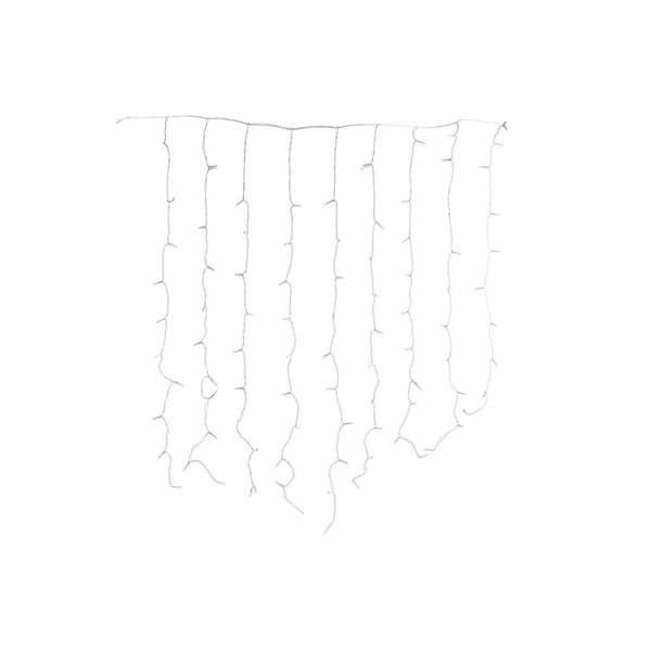 Gardinbelysning med LED DKD Home Decor Jul Blå PVC (100 x 1 x 100 cm)
