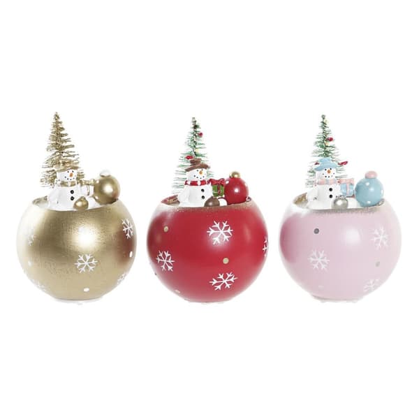 Julgranskula DKD Home Decor MDF (8 x 8 x 11 cm) (3) (3 antal)