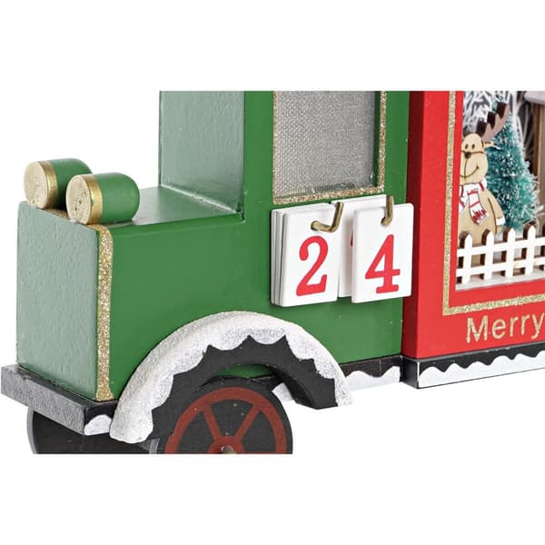 Adventskalender DKD Home Decor Lastbil LED Ljus Trä MDF (31 x 9 x 20 cm)