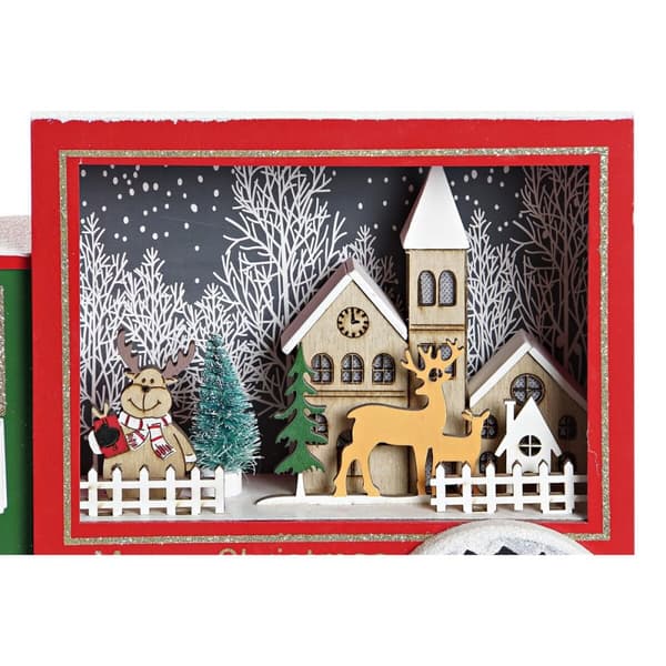 Adventskalender DKD Home Decor Lastbil LED Ljus Trä MDF (31 x 9 x 20 cm)