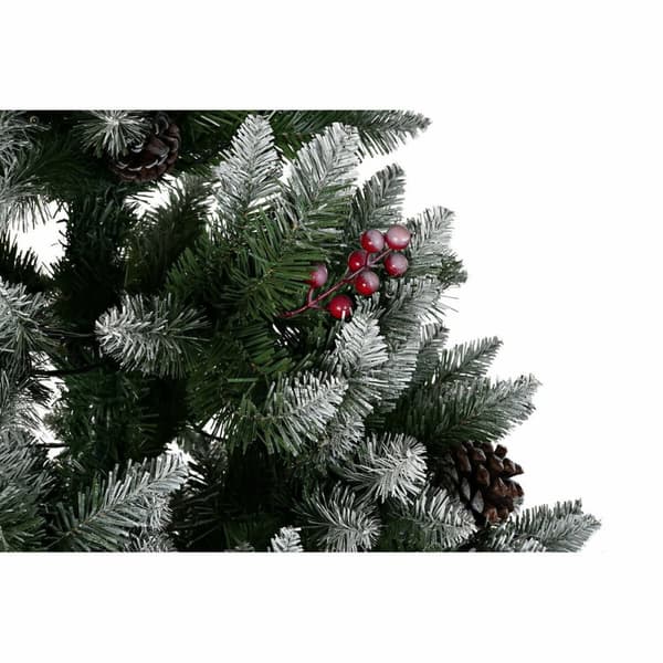 Juletræ DKD Home Decor Hvid Rød Grøn PVC Ananas snefald 125 x 125 x 210 cm
