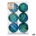 Miniatyrbild 1 av 3: Uppsättning av julkulor Krist+ 00887 Blå Grön PVC Ø 8 cm (12 antal)