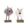 Miniatyrbillede 1 af 3: Julepynt DKD Home Decor Polyester Rensdyr (7 x 5 x 16 cm) (2 enheder)