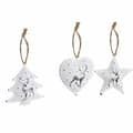 Miniatyrbillede 3 af 3: Juledekorationssæt DKD Home Decor Metal (12 x 12 x 3 cm) (3 enheder)