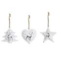 Miniatyrbillede 1 af 3: Juledekorationssæt DKD Home Decor Metal (12 x 12 x 3 cm) (3 enheder)