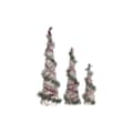Miniatyrbillede 1 af 4: Indretning DKD Home Decor Kegler Jul LED Rød Grøn Natur snefald 20 x 20 x 80 cm (3 Dele)