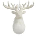 Miniatyrbillede 2 af 2: Julepynt Rensdyr Hvid Plastik Skinne 14 x 15,5 x 7 cm (24 enheder)