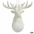 Miniatyrbillede 1 af 2: Julepynt Rensdyr Hvid Plastik Skinne 14 x 15,5 x 7 cm (24 enheder)