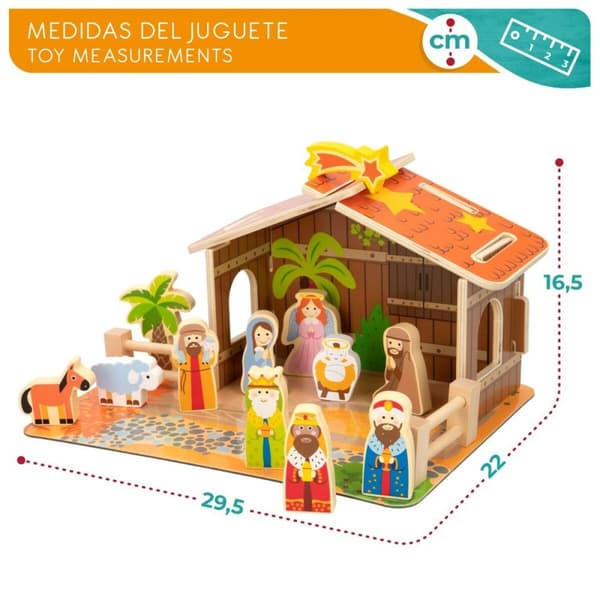 Julkrubba-set Woomax Trä 29,5 x 16,5 x 22 cm (20 Delar) (6 antal)