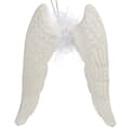 Miniatyrbillede 2 af 2: Julepynt Englevinger Hvid Plastik Skinne 12,5 x 15 x 2,5 cm (24 enheder)
