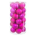 Miniatyrbild 2 av 2: Julgranskulor Fuchsia Plast Ø 6 cm (30 antal)