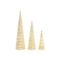 Miniatyrbillede 1 af 4: Julepynt DKD Home Decor Hvid Gylden 20 x 20 x 80 cm (3 Dele)