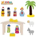 Miniatyrbild 6 av 11: Julkrubba-set Woomax Trä plywood 23 x 16 x 11 cm (4 antal)