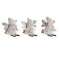 Miniatyrbillede 1 af 2: Julepynt DKD Home Decor Hvid Grå Fe 12 x 8 x 10 cm (3 enheder)