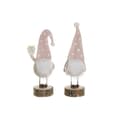 Miniatyrbillede 1 af 2: Julepynt DKD Home Decor Natur Lyserød Dværg 10 x 8 x 23,5 cm (2 enheder)
