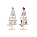 Miniatyrbillede 1 af 3: Juletræ DKD Home Decor Rød Pink Træ 17,5 x 5 x 38 cm (2 enheder)