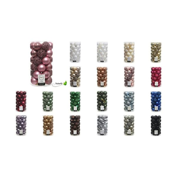 Joulupallot Decoris Hopeinen 37 Kappaletta