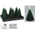 Miniatyrbillede 2 af 2: Stearinlys LED Lifetime Mørk grøn Juletræ 19 cm Flammeeffekt