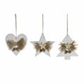 Miniatyrbillede 1 af 3: Julepynt DKD Home Decor Hjerte Træ Tov (12 x 3 x 12 cm) (3 pcs)