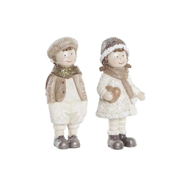Julepynt DKD Home Decor Harpiks Drenge (6,5 x 5 x 14 cm) (2 enheder)