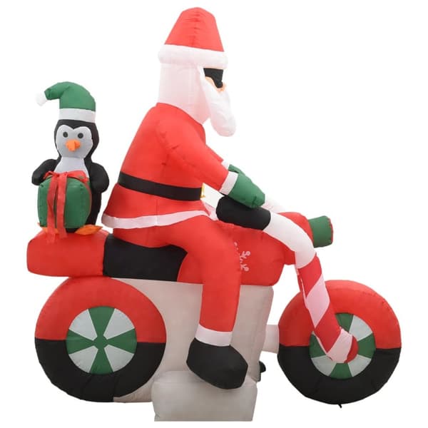 vidaXL oppustelig julemand på motorcykel LED IP44 160 cm -  Julebelysning