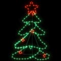 Miniatyrbild 4 av 7: vidaXL Juldekoration julgran med 144 LEDs 88x56 cm -  Julbelysning