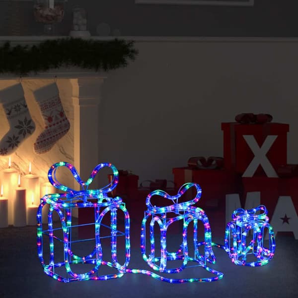 vidaXL Juldekoration julklappar med 180 LED inomhus/utomhus - Julbelysning