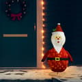 Miniatyrbillede 1 af 11: vidaXL dekorativ julemandsfigur m. LED-lys 120 cm luksuriøst stof -  Julebelysning