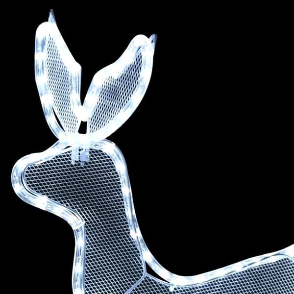 vidaXL Jouluvalot poro ja reki verkolla 432 LED-valoa -  Jouluvalaistus