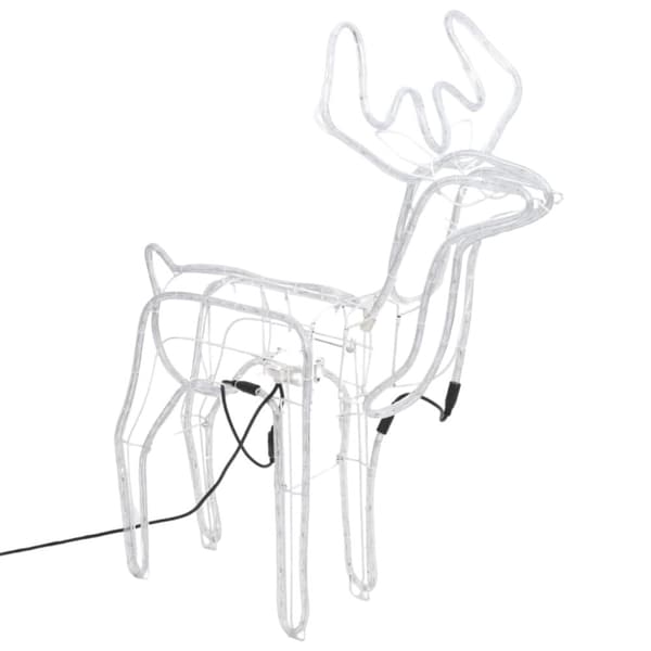 vidaXL julerensdyr med bevægeligt hoved 76x42x87 cm koldt hvidt lys -  Julebelysning