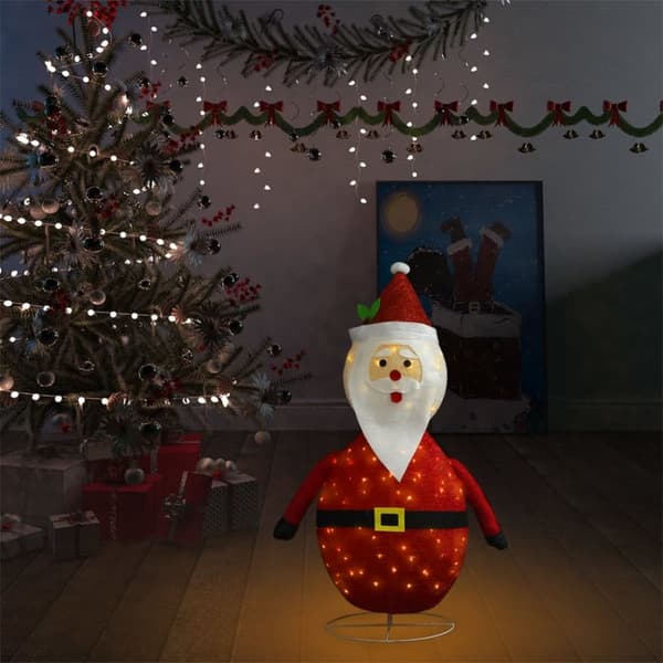 vidaXL Dekorativ jultomte med LED lyxigt tyg 90 cm -  Julbelysning