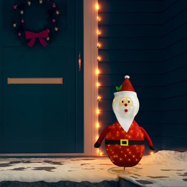 vidaXL Dekorativ jultomte med LED lyxigt tyg 90 cm -  Julbelysning