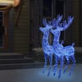 Pikkukuva 7 / 9: vidaXL XXL Jouluporot akryyli 250 LED-valoa 2 kpl 180 cm sininen -  Jouluvalaistus