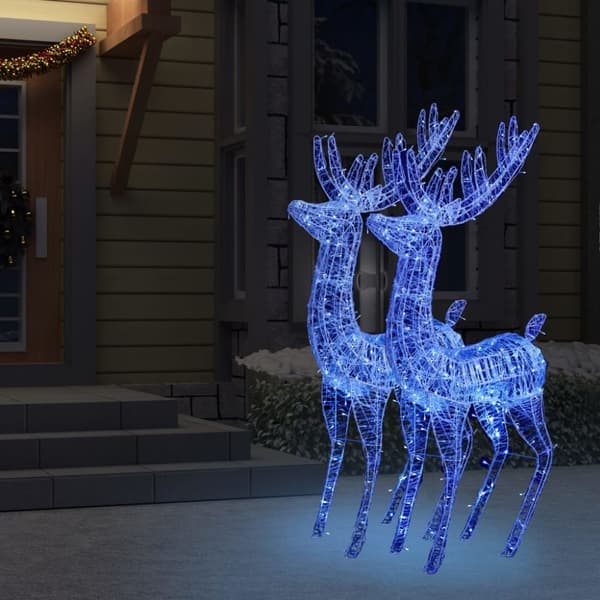 vidaXL XXL Jouluporot akryyli 250 LED-valoa 2 kpl 180 cm sininen -  Jouluvalaistus