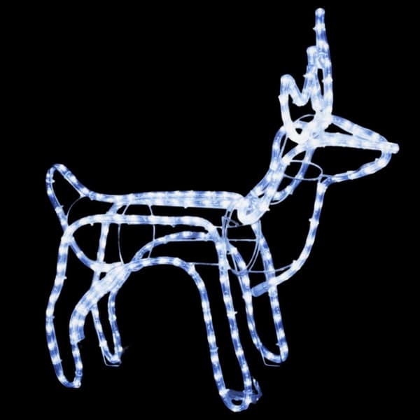 vidaXL rensdyr julefigur 60x30x60 cm koldt hvidt lys -  Julebelysning