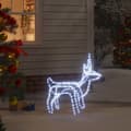 Miniatyrbillede 2 af 9: vidaXL rensdyr julefigur 60x30x60 cm koldt hvidt lys -  Julebelysning