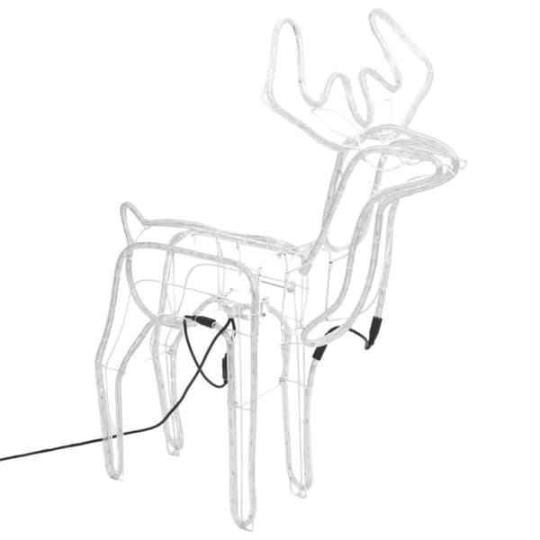 vidaXL julerensdyr med bevægeligt hoved 76x42x87 cm varmt hvidt lys -  Julebelysning