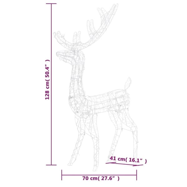 vidaXL Juldekoration ren akryl 140 LED 120 cm blå - Julbelysning