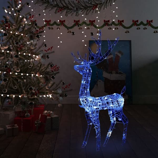 vidaXL Juldekoration ren akryl 140 LED 120 cm blå - Julbelysning